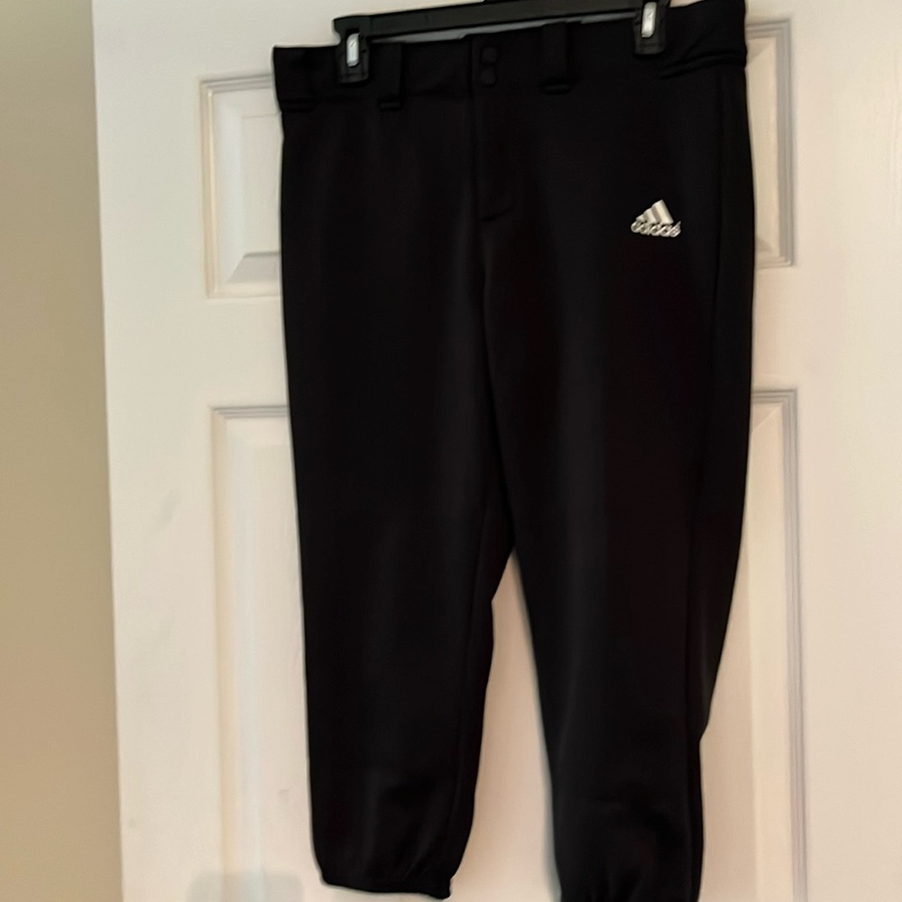 Adidas Black Softball pants, size medium